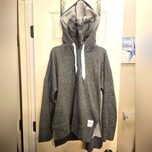 Calvin Klein performance gray turtleneck hooded sweatshirt hoodie sz medium